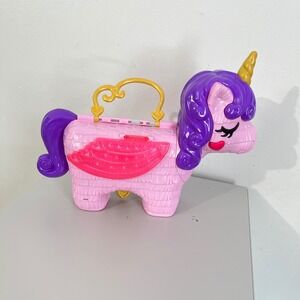 Polly Pocket‎ Playsets Lot of 2 Unicorn and flamingo With Dolls